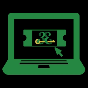 laptop with DEF CON 33 ticket on screen
