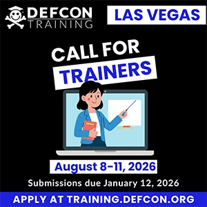 DEF CON 34 Call for trainers teacher