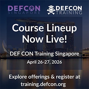 DEF CON Singapore Training Course lineup now live